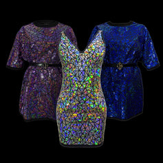Dress, Dresses, Futuristic Dress, Vaporwave Dress, Glitch Dress, Retrowave Clothing | Jason Brickhill
