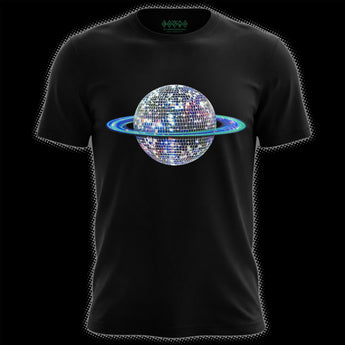 Disco Ball Planet Graphic T-Shirt