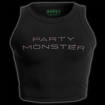 Party Monster Rhinestone Rib Crop