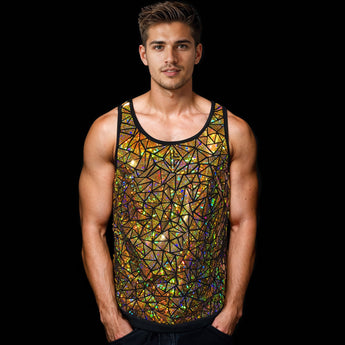Gold Holographic Tank Top by Jason Brickhill