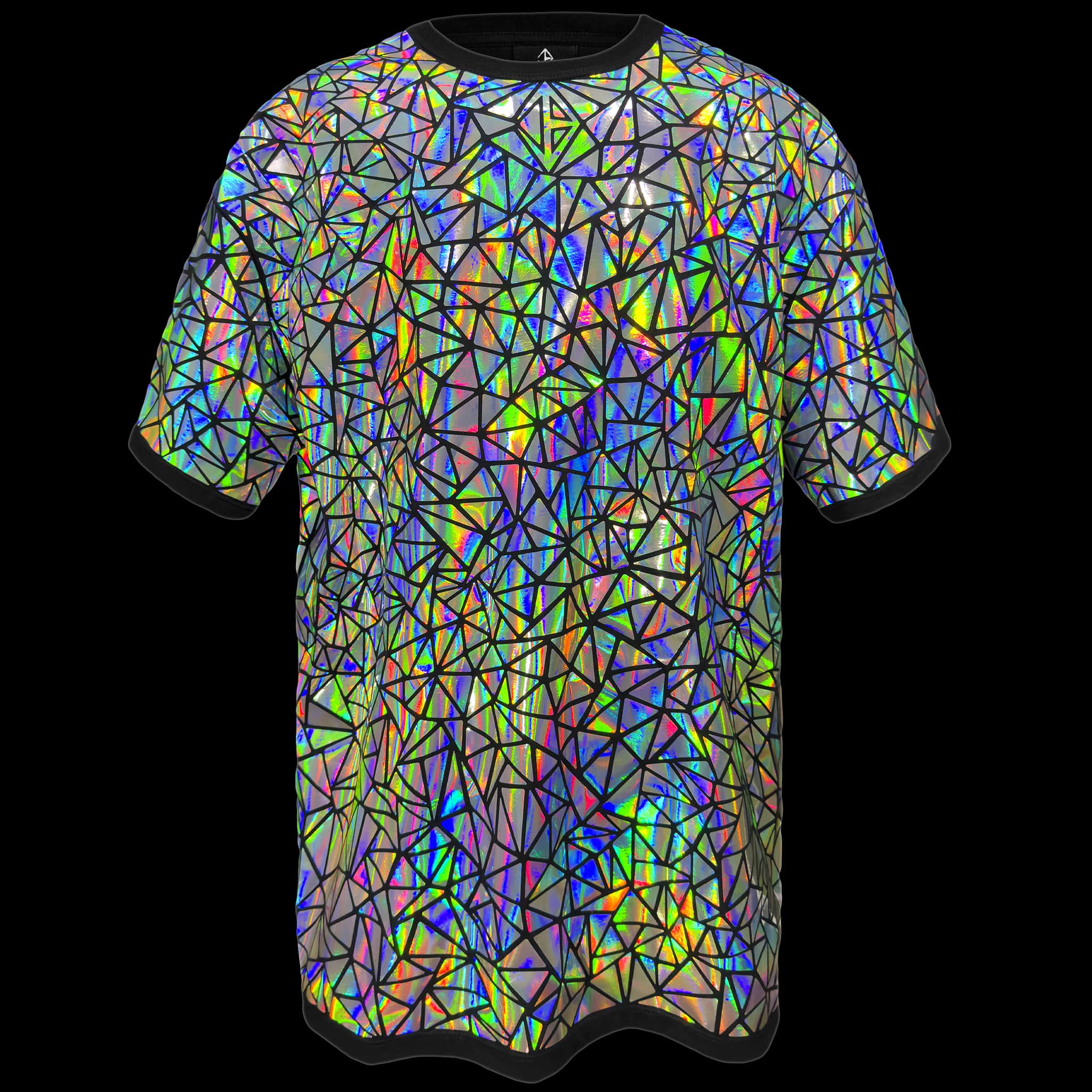 hologram t shirt dress ASOS DESIGN Curve t-shirt dress with open back in holographic silver