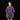 Model wearing sparkly purple oversized t-shirt dress
