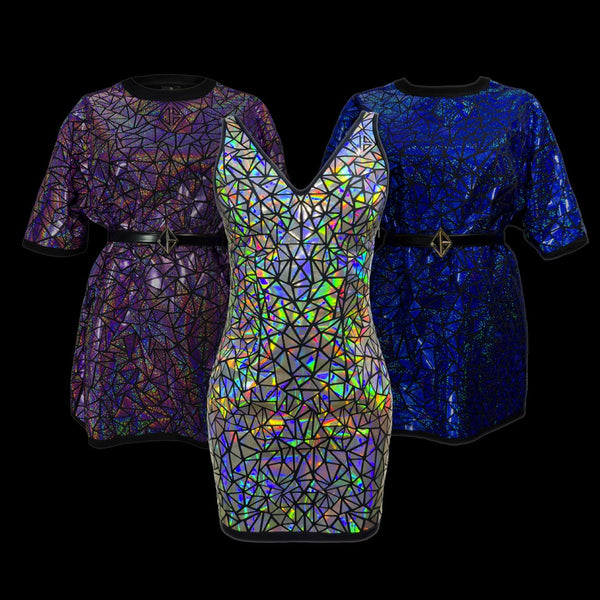 Dress, Dresses, Futuristic Dress, Vaporwave Dress, Glitch Dress, Retrowave Clothing | Jason Brickhill