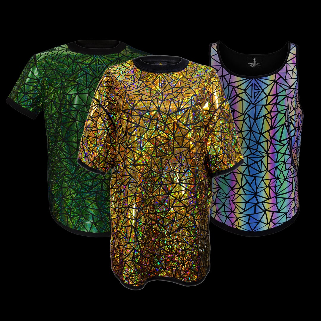 Jason Brickhill holographic clothing