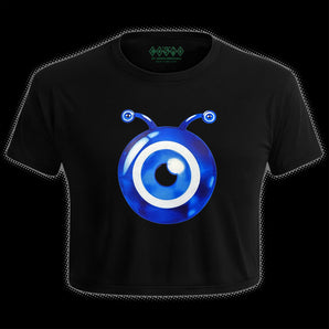 Alien Evil Eye Amulet Graphic Crop Tee