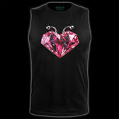 Pink Crystal Heart Tank Top