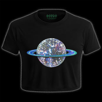 Disco Ball Planet Crop Top