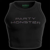 Party Monster Rhinestone Rib Crop