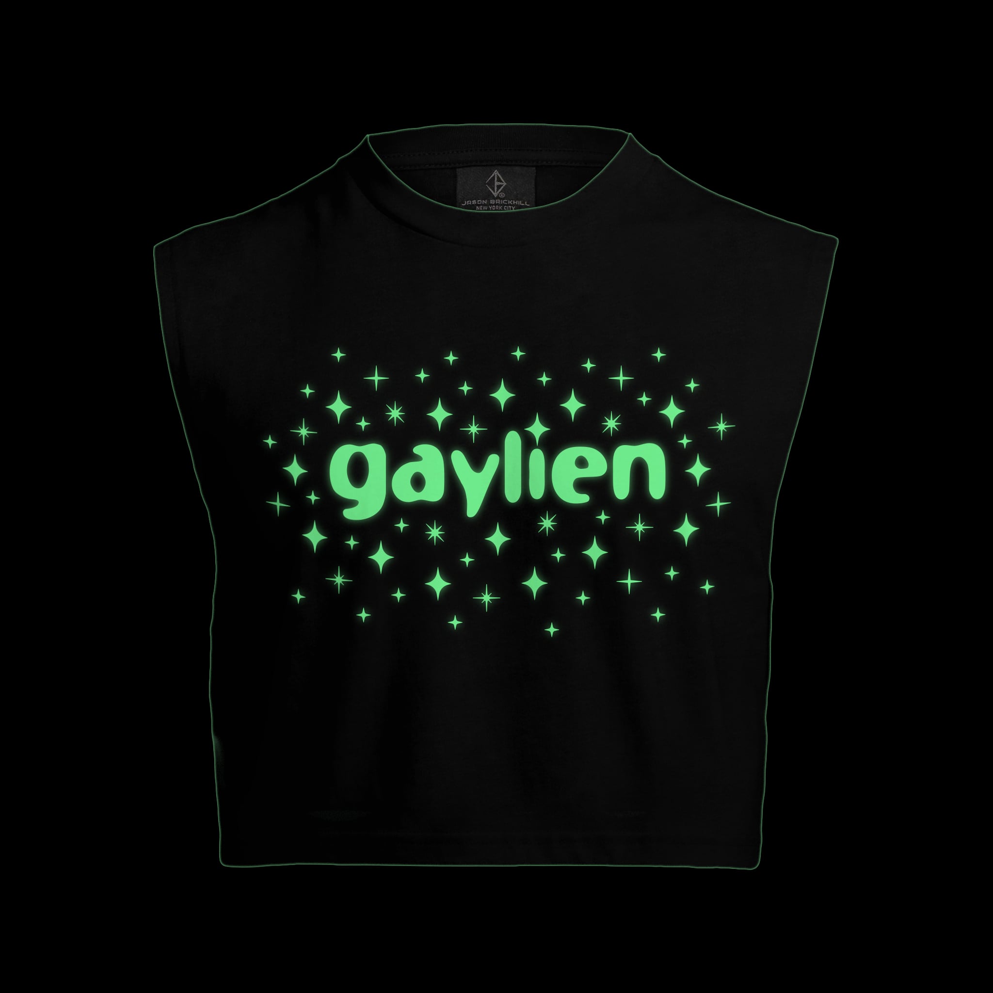 gaylien glow in the dark crop top