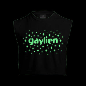 gaylien glow in the dark crop top