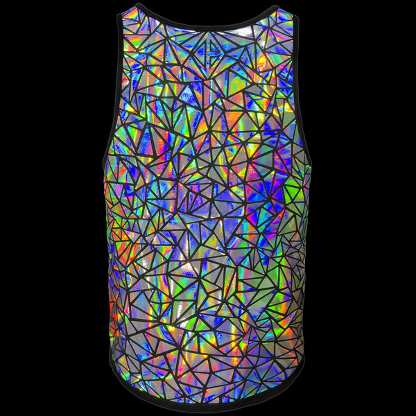 Holographic Tank Top X back