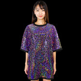 Violet Galactic Oversized T-Shirt by Jason Brickhill