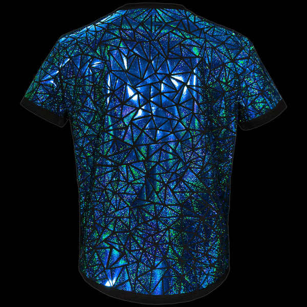 Blue Holographic T-Shirt Galactic back