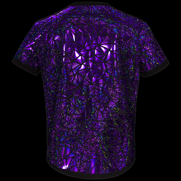 Purple Holographic Top Galactic back