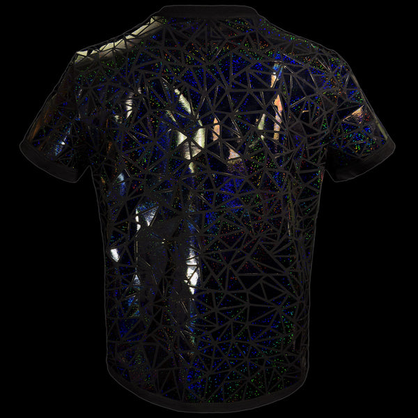 Black Holographic T-Shirt back