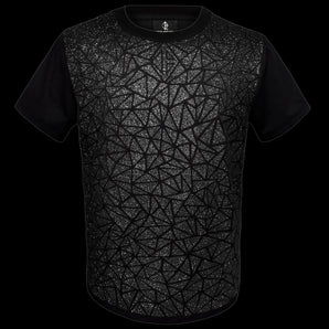 Sparkly Black Glitter T-Shirt by Jason Brickhill