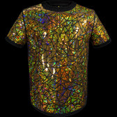 Sparkly Gold Holographic T-Shirt by Jason Brickhill