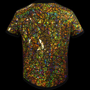 Gold Holographic T-Shirt | Sparkly Gold Top back | JASON BRICKHILL