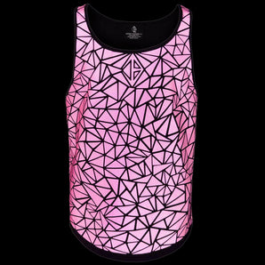 Neon Pink High-Visibility Reflective Tank Top by Jason Brickhill